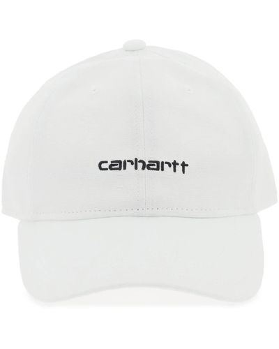 Carhartt Canvas Script Baseball Cap - White