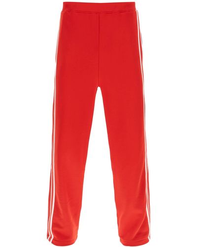 Ami Paris Track Pants With Side Bands - Red