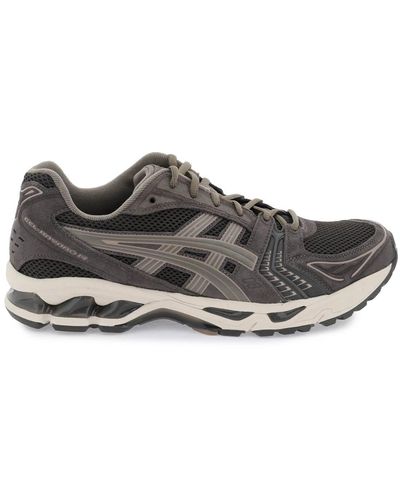 Asics Gel-kayano 14 Leather And Mesh Mid-top Sneakers - Brown