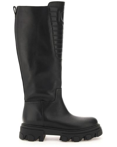 Chiara Ferragni Leather Combat Boots - Black