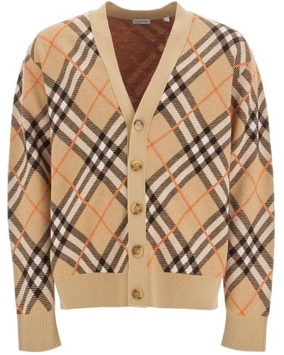 Burberry Ered Wool And Mohair Cardigan Jumper - Brown