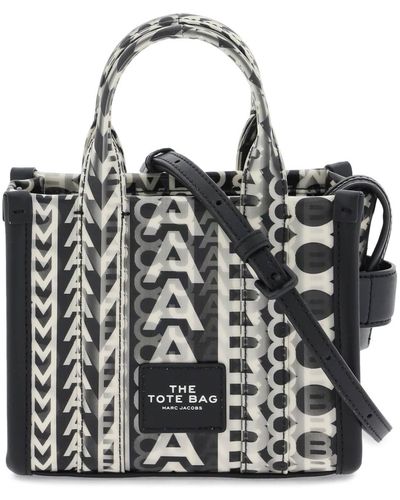 Marc Jacobs Borsa Mini The Tote Bag Con Effetto Lenticolare - Nero