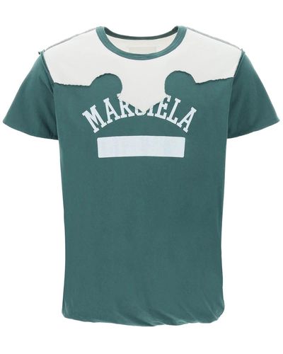 Maison Margiela T Shirt Décortiqué - Verde