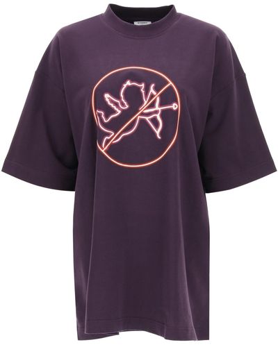 Vetements 'no Time For Romance' T-shirt - Purple