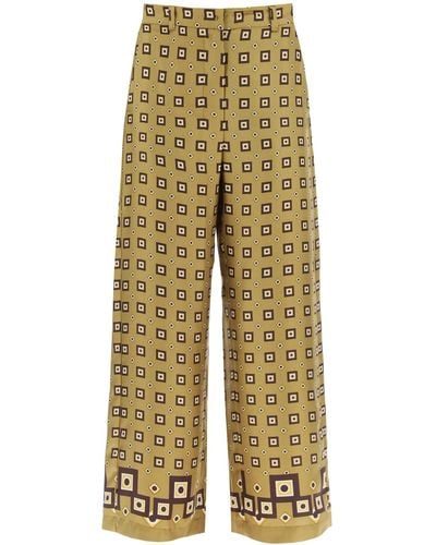 Max Mara 'timep' Printed Silk Trousers - Multicolour