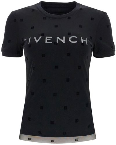 Givenchy T-Shirt 4G A Strati - Nero
