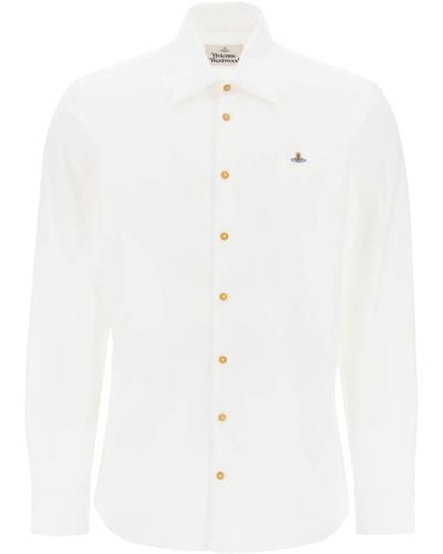Vivienne Westwood Camicia Ghost Con Ricamo Orb - Bianco