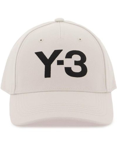 Y-3 Cappello Baseball Con Logo Ricamato - Grigio