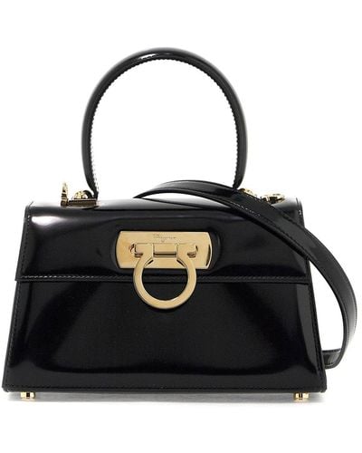 Ferragamo Iconic Top Handle Handbag - Black