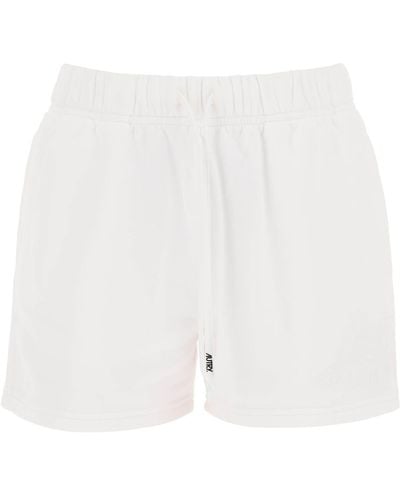 Autry Sweatshorts With Logo Embroidery - White