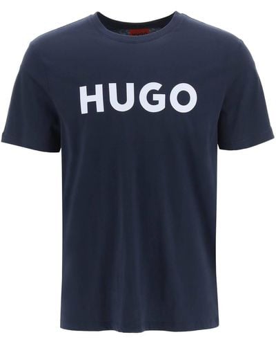 HUGO T Shirt Logata Dulivio - Blu