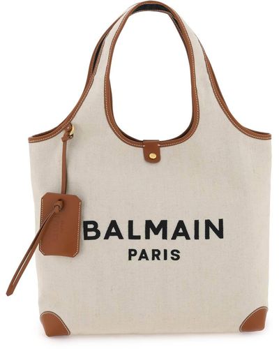 Balmain B-army Grocery Bag - Natural