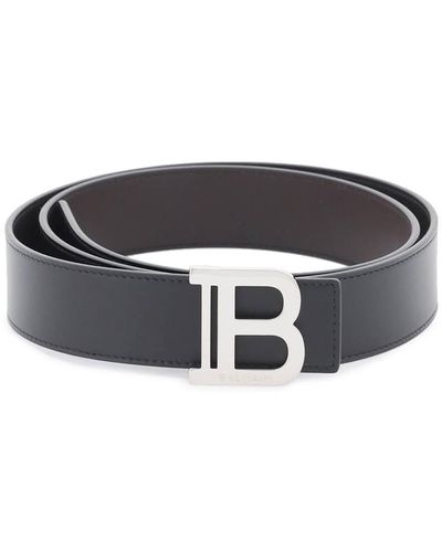 Balmain Cintura B-Belt reversibile - Nero