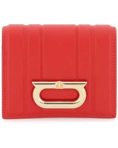Ferragamo Bi-fold Matelassé Wallet - Red