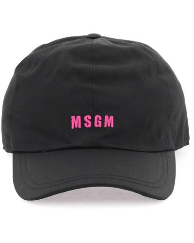 MSGM Fluo Logo Baseball Cap - Black