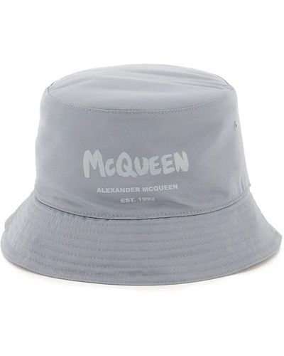 Alexander McQueen Mcqueen Graffiti Bucket Hat - Grey