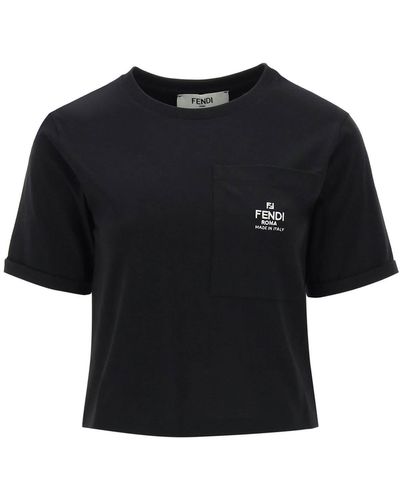 Fendi Roma Pocket T-shirt - Black