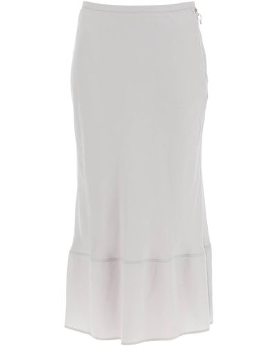 Lemaire Midi Bias-Cut Skirt - White