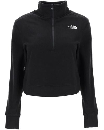 The North Face Felpa Cropped In Pile Glacer - Nero