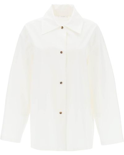 The Row Rigel Flared Poplin Shirt - White