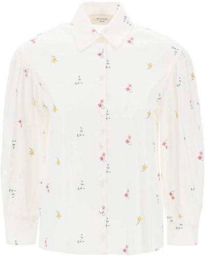 Weekend by Maxmara "villar Shirt With Floral - White