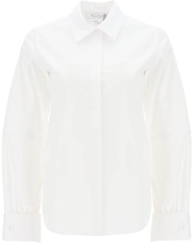 Max Mara 'pagina' Cotton Twill Shirt - White