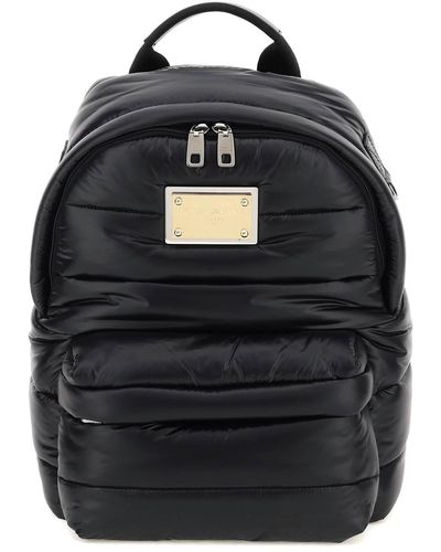 Dolce & Gabbana Padded Nylon Backpack - Black