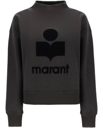 Isabel Marant Moby Sweatshirt With Flocked Logo - Black