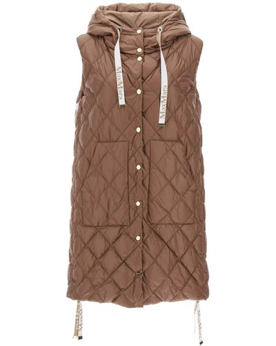 Max Mara The Cube Sisoft Quilted Vest - Brown
