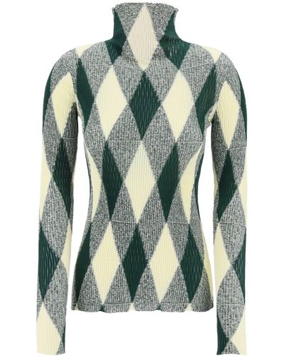 Burberry "Striped Cotton And Silk Dolcev - Green