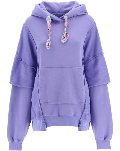Khrisjoy Oversized Hooded Sweatshirt - Purple
