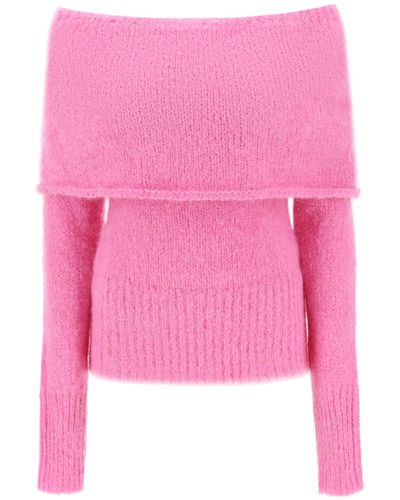 Saks Potts 'skylar' Off Shoulder Sweater - Pink