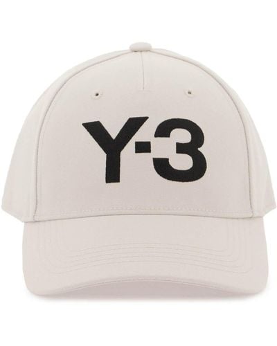 Y-3 Cappello Baseball Con Logo Ricamato - Grigio