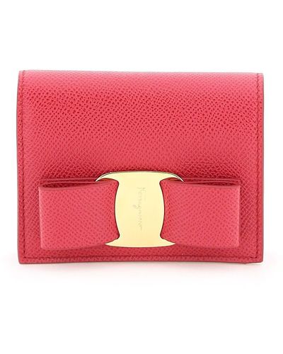 Ferragamo Vara Compact Wallet - Red