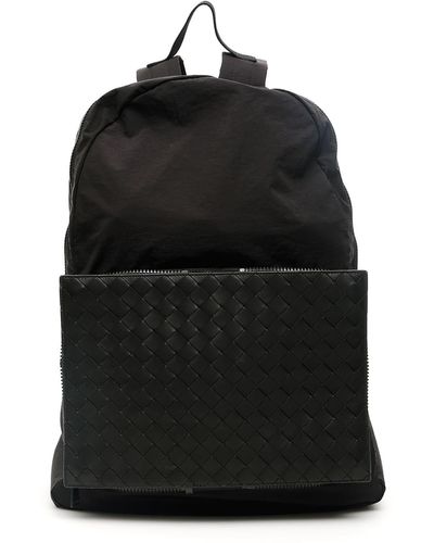 Bottega Veneta Foldable Nylon And Nappa Backpack - Black