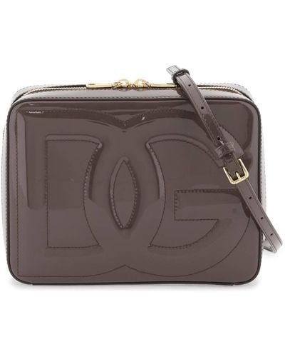 Dolce & Gabbana Camera Bag 'Dg Logo' Media - Marrone
