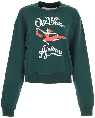 Off-White c/o Virgil Abloh Off Airlines Sweatshirt - Green