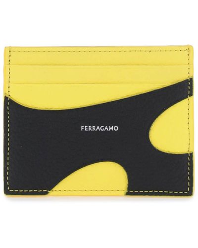 Ferragamo Cut-out Card Holder - Yellow