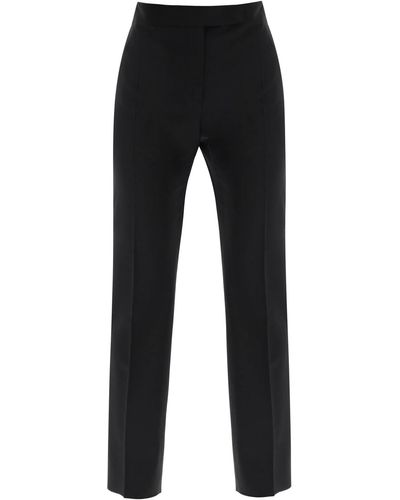 Max Mara Rino Pants With Side Satin Bands - Black