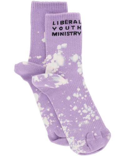 Liberal Youth Ministry Logo Sport Socks - Purple