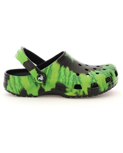 Crocs™ Slipper Classic Tie Dye Graphic Clog - Green