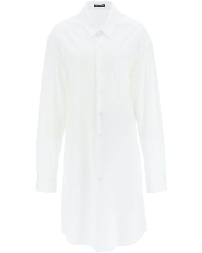 Ann Demeulemeester Kirsten Shirt Dress - White