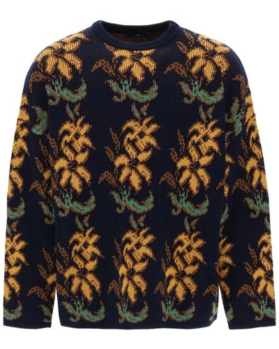Etro Sweater With Floral Pattern - Black