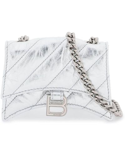 Balenciaga Crush Crossbody Mini Bag - White