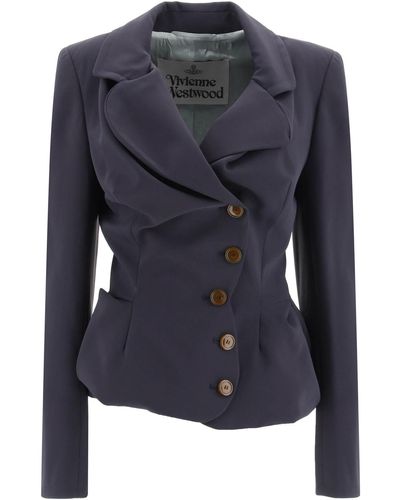Vivienne Westwood Tailored Draped Jacket - Blue
