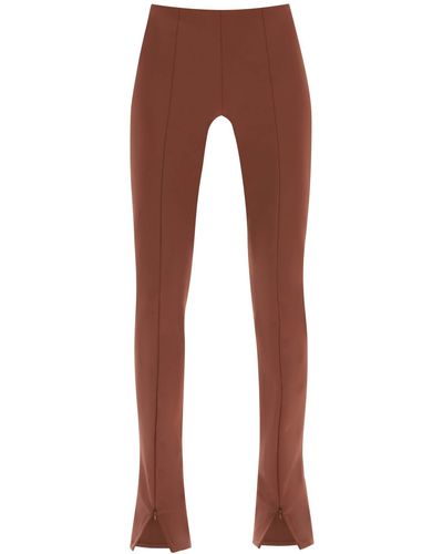 Sportmax 'Torre' Trousers With Slits - Brown