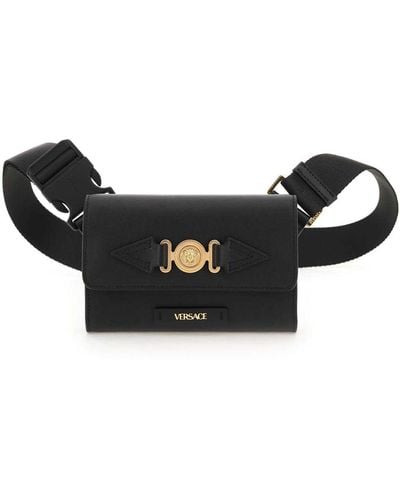 Versace Leather Medusa biggie Belt Bag - Black