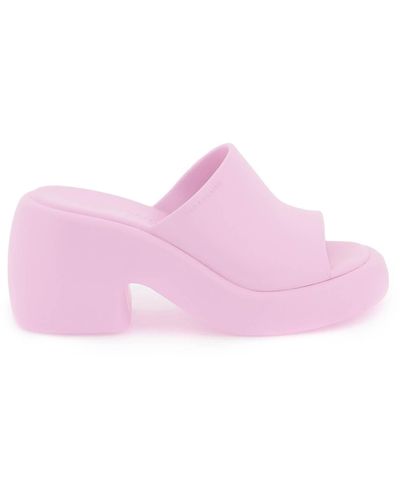 Ferragamo Mules With Chunky Sole - Pink