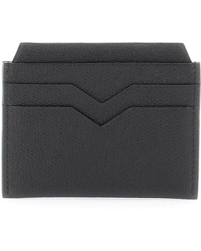 Valextra Leather Cardholder - Black