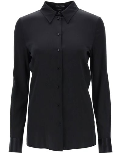 Tom Ford Silk Satin Shirt - Black